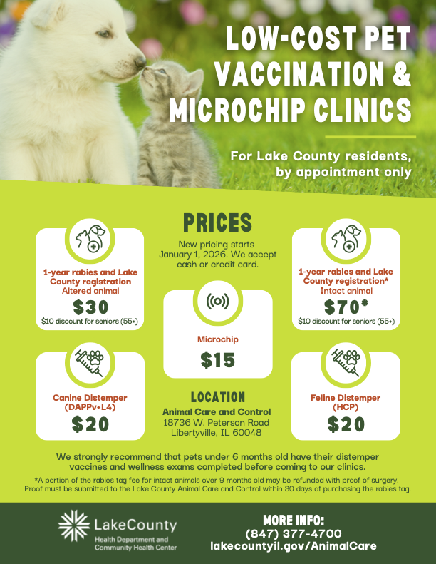 Pet Vaccination and Microchip Clinics_New Pricing